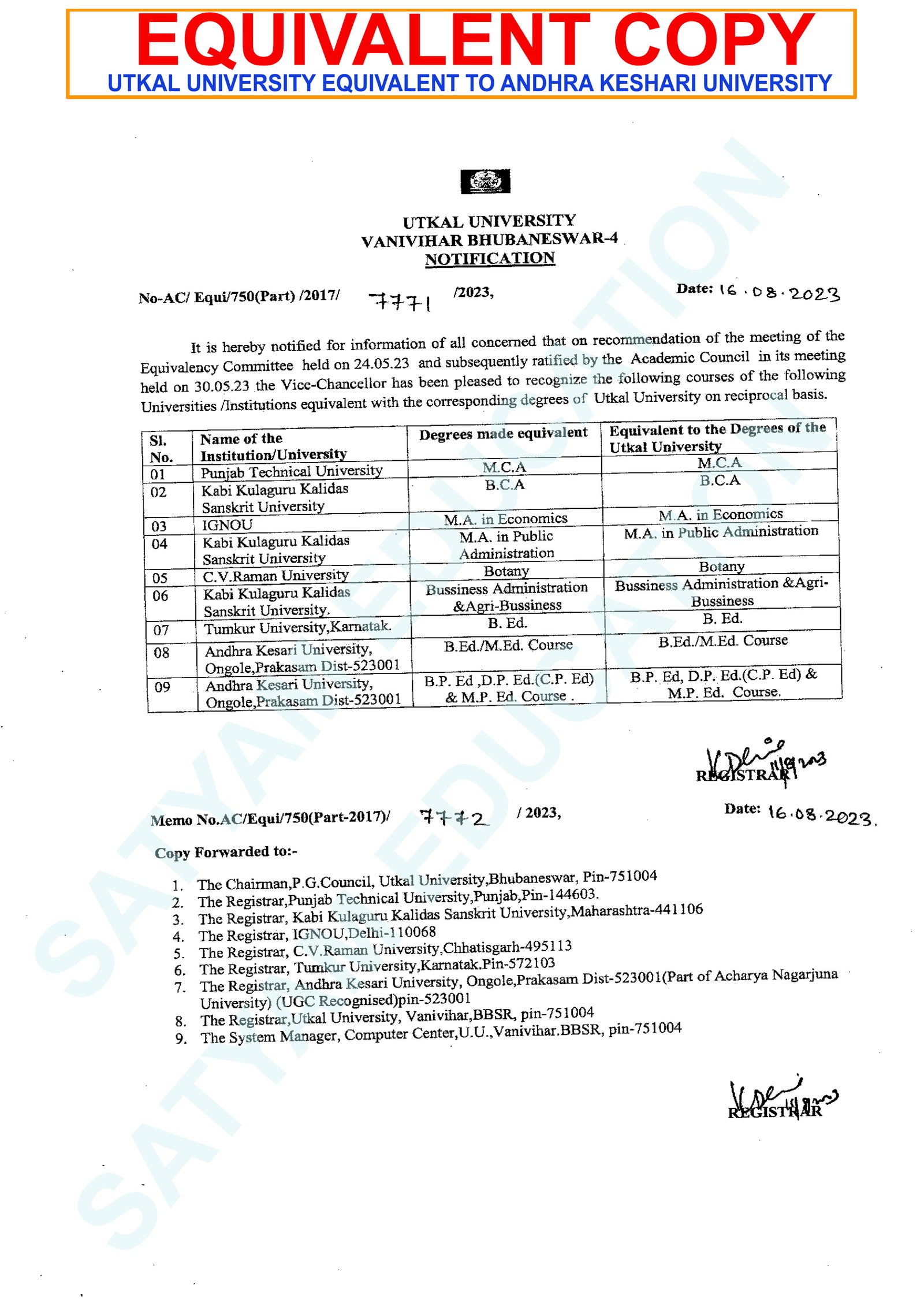 Equivalent Copy Updated